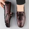 Macacão de sapatos de couro tamanho grande Sapatos Doudou couro genuíno estilo britânico sapatos casuais para dirigir