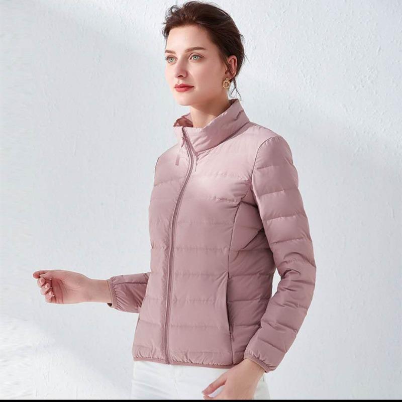 

Осень и зима пуховики женские легкие и тонкие короткие бесшовные цельновязаные больших размеров теплая куртка тренд 3XL