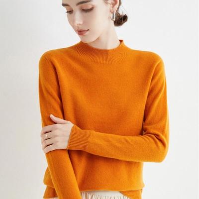 Women Sweater 100% Wool Turtleneck Knit Pullover Winter Jumpers Female Knit Tops Long Sleeve