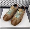 Genuine Leather Sneakers Training Lace-up Casual Sports Women's Shoes Autumn Winter Plus Velvet Retro Training Women Shoe