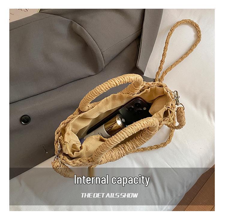 Island Resort Starfish & Shell Handwoven Straw Crossbody Bag