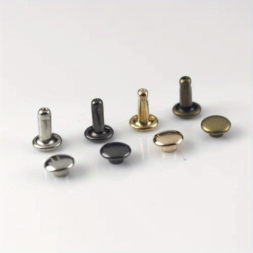 100sets/bag Metal Double Cap Rivets Studs Round Rivet for Leather Craft Bag Belt Garments Hat Shoes Pet Collar Decor