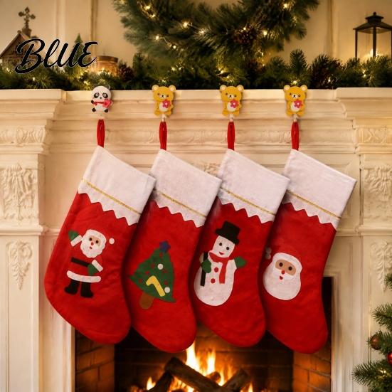 Decorative Wall Pendants Christmas Stockings for Holiday Decoration Large Non-woven Fabric Hanging Socks with Festive Santa Seasonal Gift Packaging