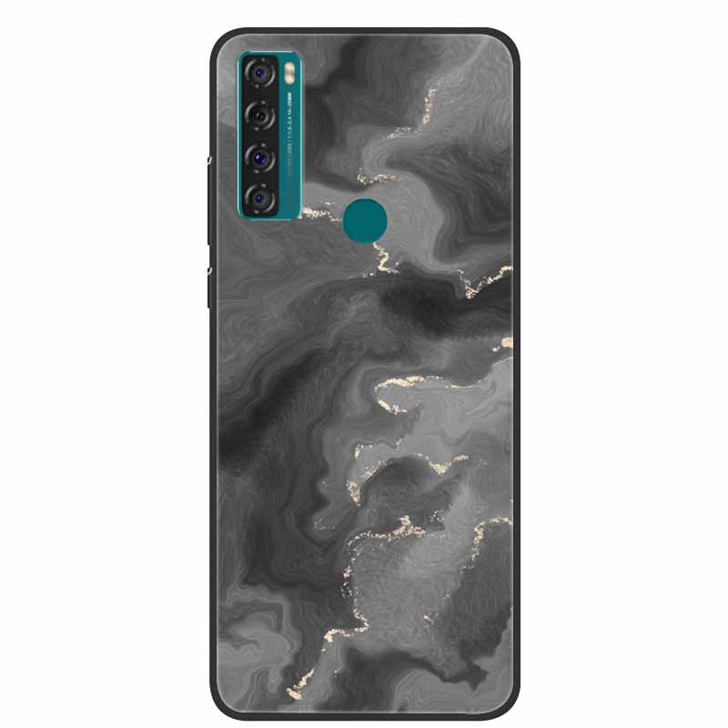 Per Custodia TCL 20 SE Marmo Silicone TPU Cover Posteriore Morbida Custodia per Telefono Per TCL 20 SE T671H Coque Cartoon Antiurto Moda Funda
