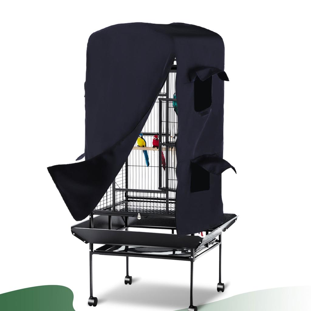 Bird Cage Cover Windproof Hook and Loop Door Cover Pet Blocking Light Cover Birdcage Cover Waterproof Cloth Budgies Parakeets