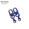 Candy Color Rotating Lobster Clasp Keychain 14mm Door Buckle Hanger - DIY Metal Ornament Accessory