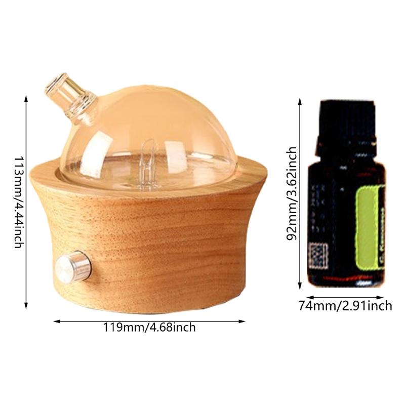 Luxurious Aromas Diffuser in Solid Wood and Glass Essential Diffuser Perfect for Creating Scented Ambiances for Home