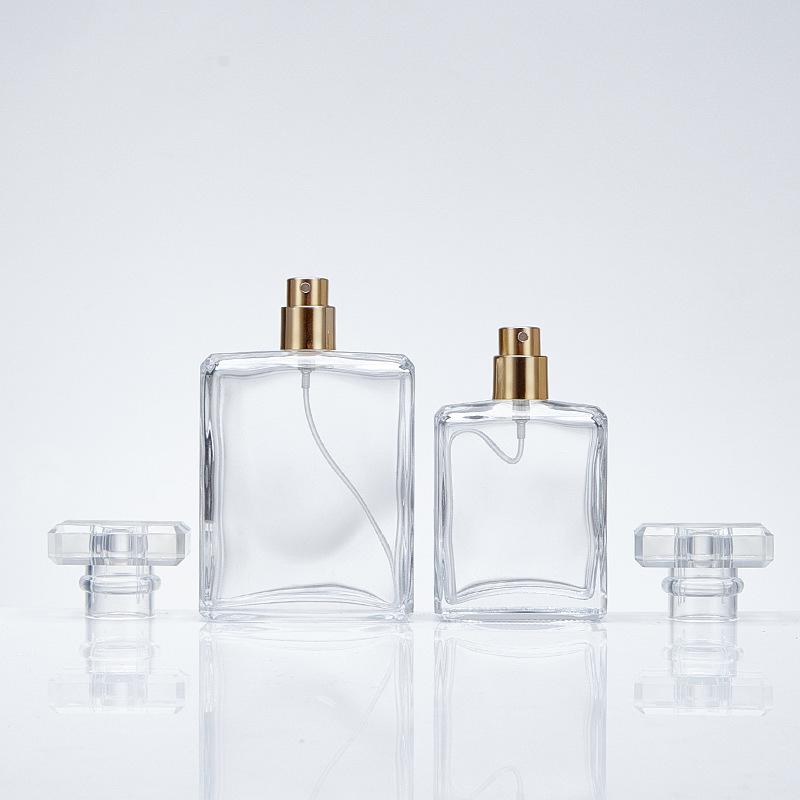 Refillable Square Glass Car Perfume Bottle - 30ml, 50ml, 100ml Sizes Available