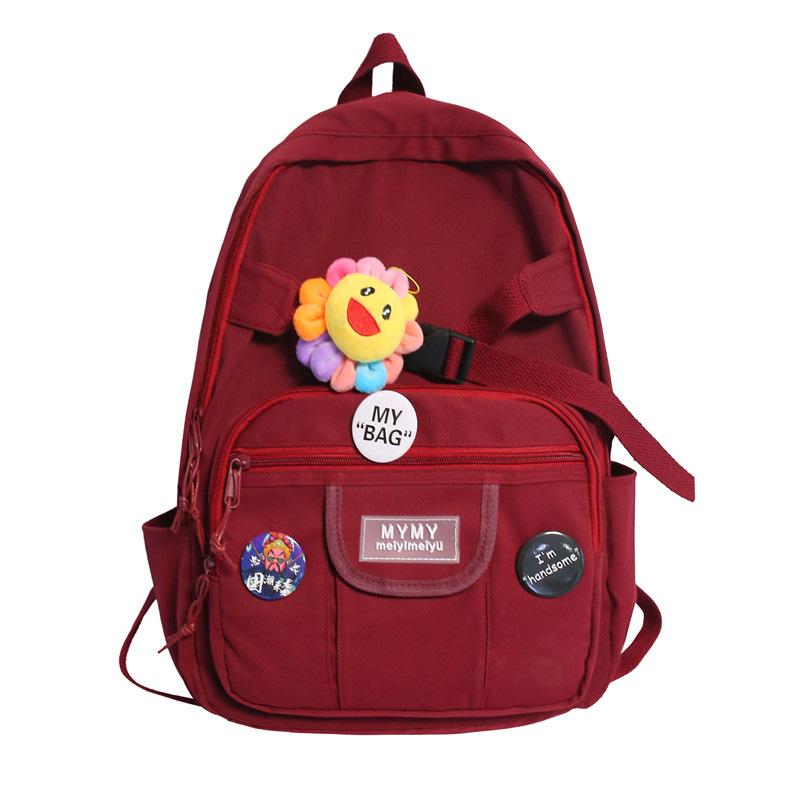 Schoolbag Japanese ins Cute Girl Campus School Bag Female, College Student Junior High School Backpack Casual Computer Backpack