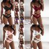 Premium Quality Five Colors Summer Sexy Women Bandage Cross Push-up Bikini Set Bathing Suit
