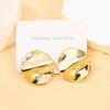 European and American retro high-end acrylic gold-plated stud earrings, electroplating personalized fashion women's stud earrings set