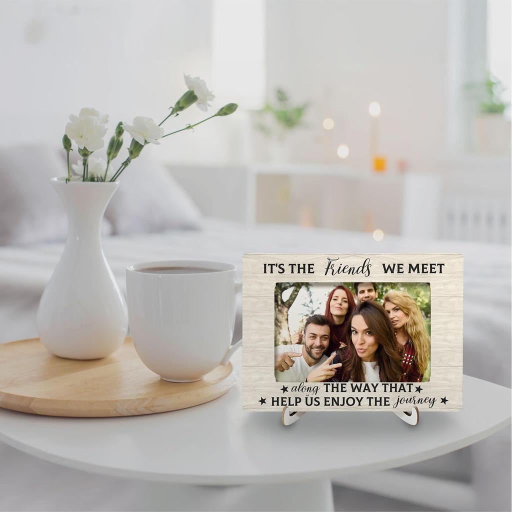Friends Picture Frame 4x6 - Friendship Gifts for Women, Gifts for Best Friend Women, Friendship Gift for Bestie, Thank You Gift for Friends, Friend