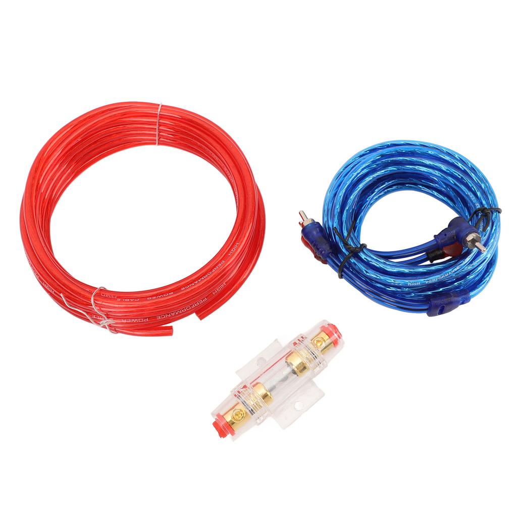 10 Gauge Amplifier Installation Kit 14.76ft Power Cable Subwoofer AMP Wiring Kit with 60A Fuse for Car Radio Subwoofers