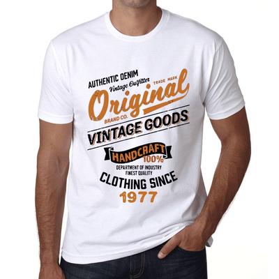 Men’s Vintage Tee Shirt Graphic T Shirt Vintage Goods Since 1977 White