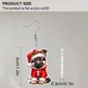 2D Flat Christmas Cartoon Christmas Costumes Hat Dog Double-sided Pattern Earrings Jewelry Gift for Women Female