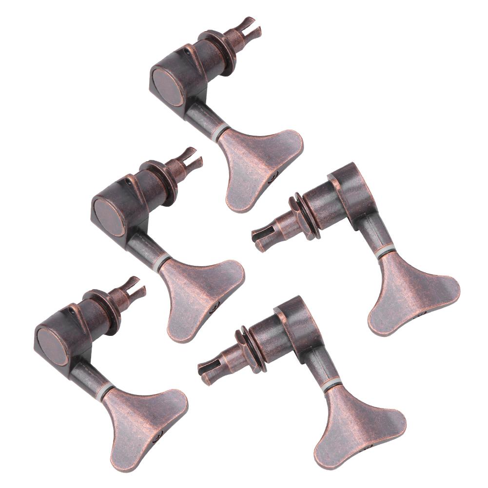 Red Copper Fishtail Key Electric Bass Guitar Turning Key 3L2R Set Bass Accessory less than br more than