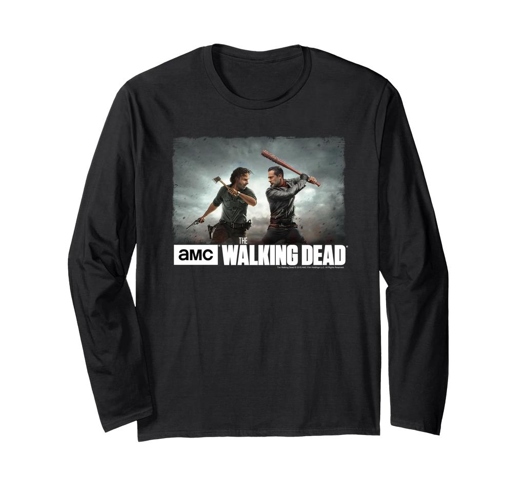 The Walking Dead Rick Vs Negan Showdown Long Sleeve T-Shirt