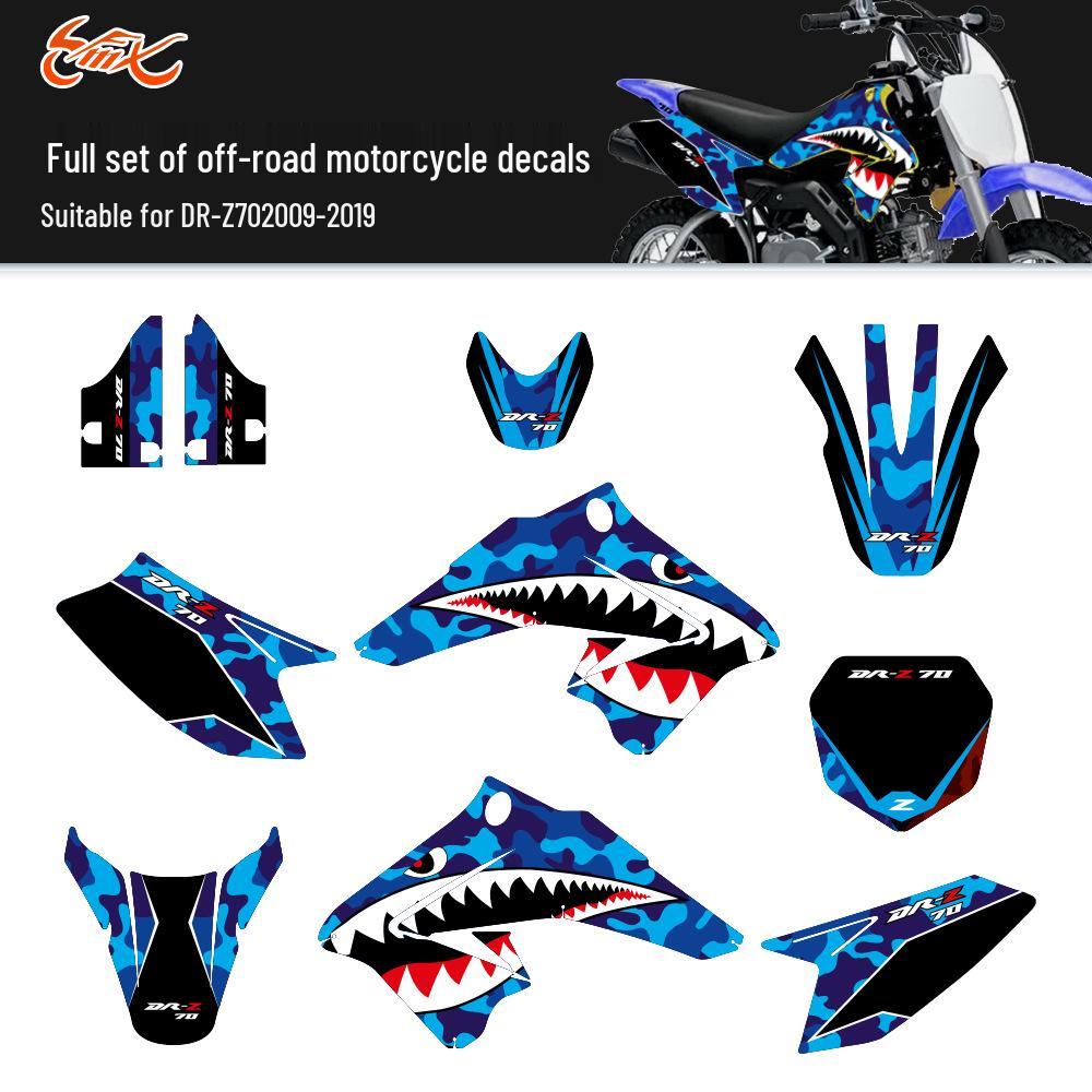 High-Quality Custom Decals for Suzuki DR-Z 70 Off-road Motorcycle (2009-2019)