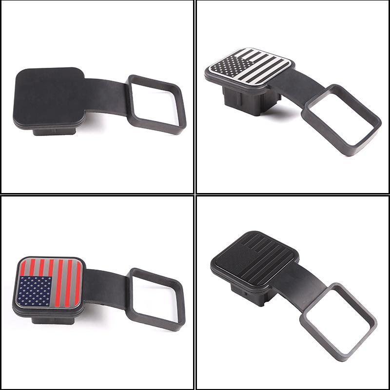 1 Piece Silica Gel Car Plug Cover Trailer Hook Dustproof Plug Square Mouth Protective Cover for Toyota Tundra Pickup 2014-