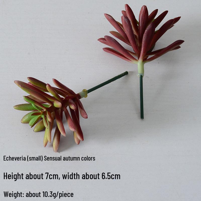 Mini Flocking Artificial Succulent Bonsai for DIY Wall Decor