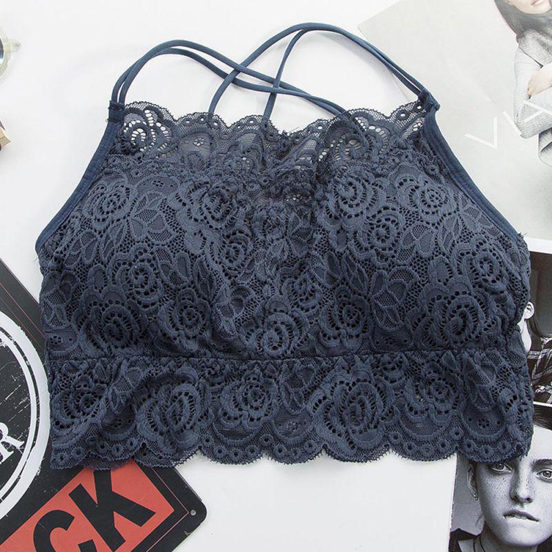 Women's Wireless Camis Tank Lace Bra Soft Brassiere Underwear Lingerie Intimates