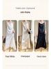 2024 French Style Satin Slip Dress: Women's Summer Sexy Imitation Silk Long Dress
