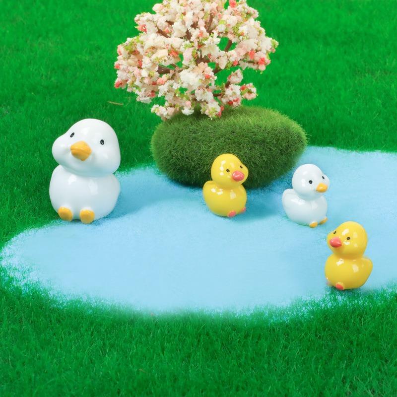 12Pcs Diy Cute Duck Cute Grain Doll Creative Home Resin Micro Landscape Decoration Small Ornament
