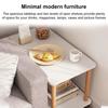 End Table Rectangle Side Table Wood Night Stand with 2-Tier Storage Shelf Living Room Small Coffee Table Wood Finish Bedside Table