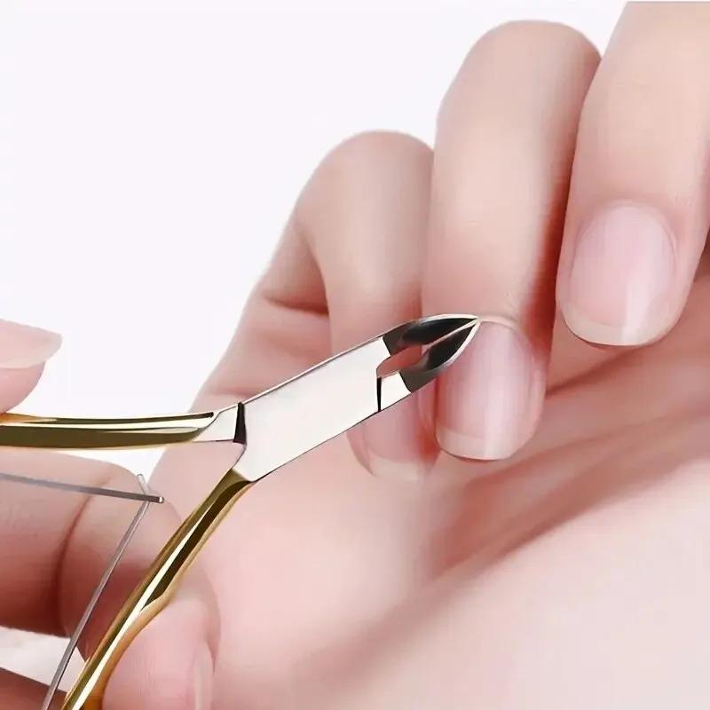 Pinces à cuticules pour ongles Produits Vente en gros Retrait d'ongles Peau morte Acier inoxydable Pinces de beauté spéciales Rainure d'ongle