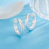 925 Sterling Silver Vintage Earrings For Women Trendy Simple Bump Gold Earring Jewelry Prevent Allergy Party Accessories Gift
