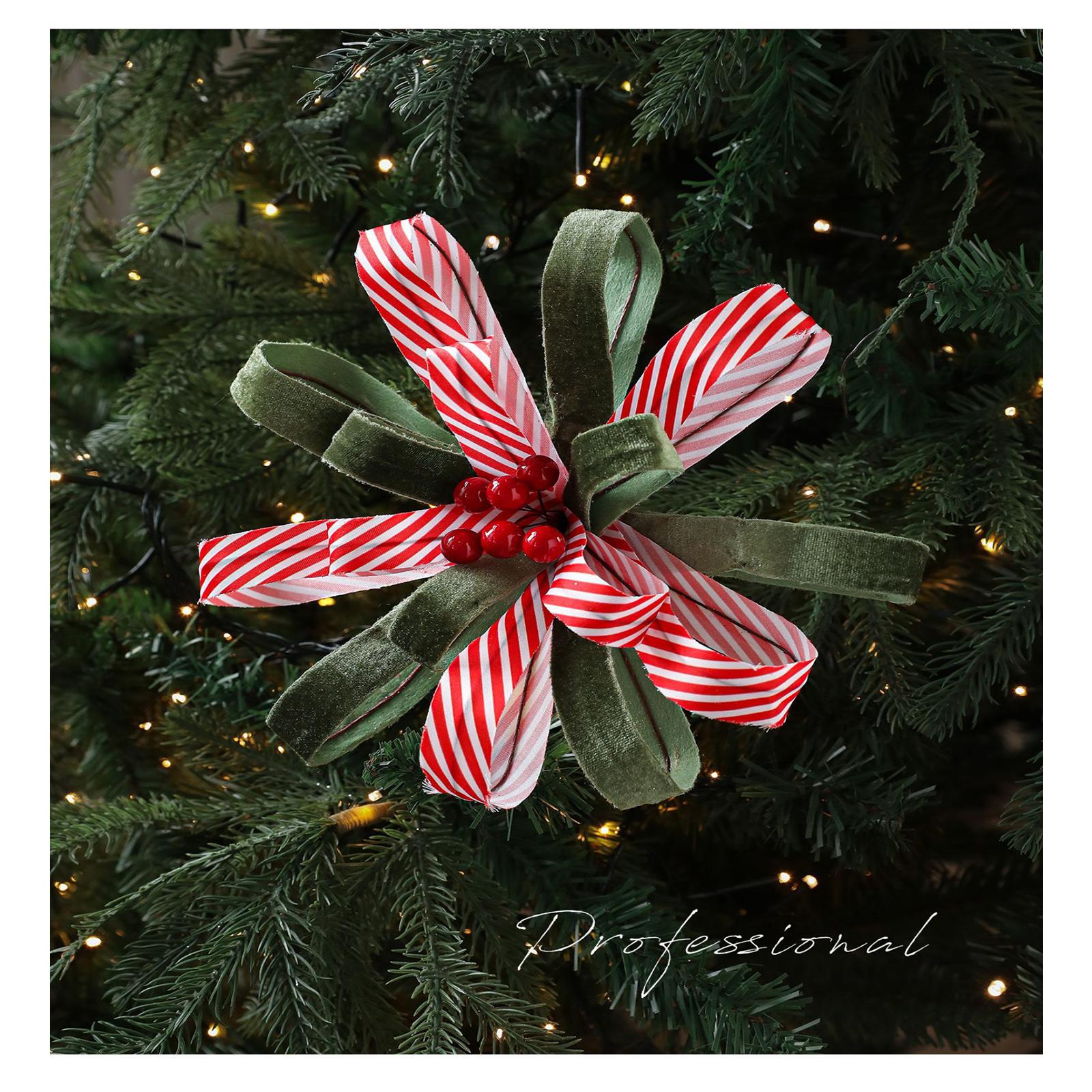 

Christmas Flower Fabric Ribbons, Red Fruit Flower Arrangements, High-End Light Luxury Fabric Christmas Decorations, Artificial Flowers One Size