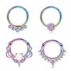 1 To 4 Pcs 16G Stainless Steel Colorful Septum Nose Ring Hypoallergenic Cartilage Daith Piercing Jewelry for Women and Men