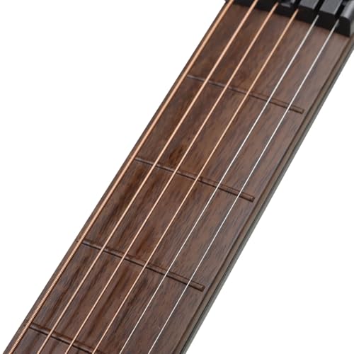 zmart 6-String Guitar Portable Chord Trainer, 6-Fret Guitar Finger Trainer with Screen Display, Tool for Beginners, Progressive Training, Portable Fin