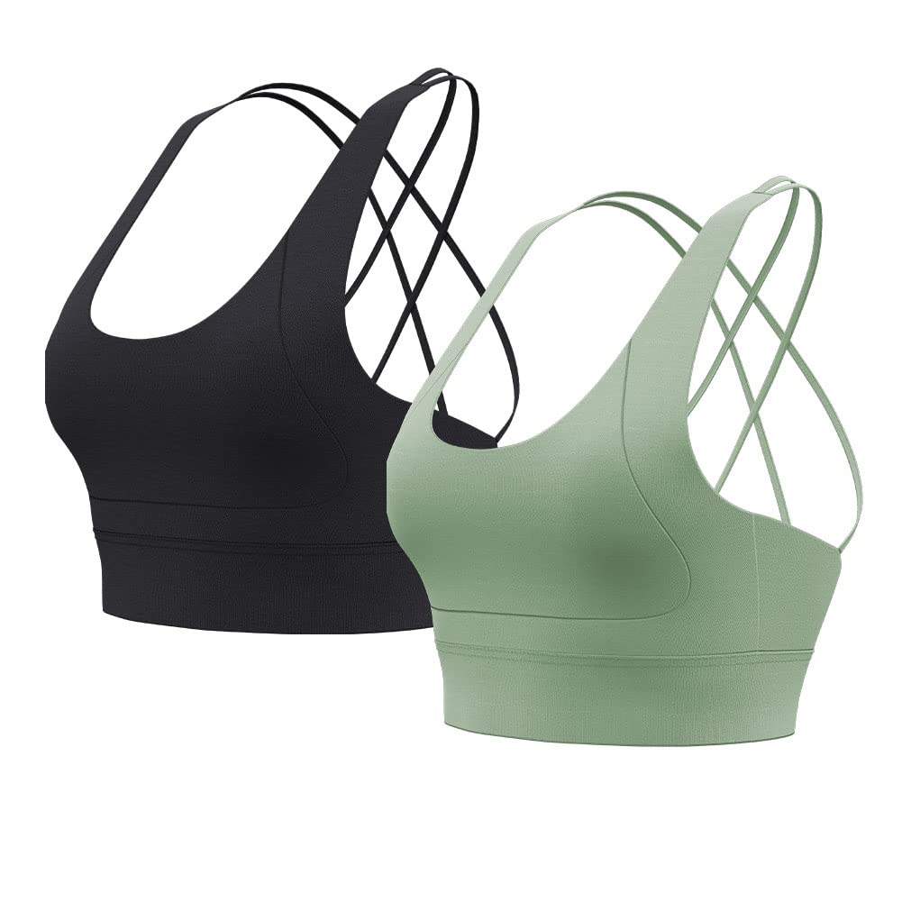 

Спортивный бюстгальтер с высокой поддержкой [FLYSHION] с нескользящей лентой, 2 шт.