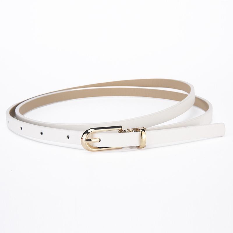 New Cross-Border Women's Multi-Color Slim Waist Belt with Alloy Buckle - Versatile and Elegant Waist Chain Accessory
