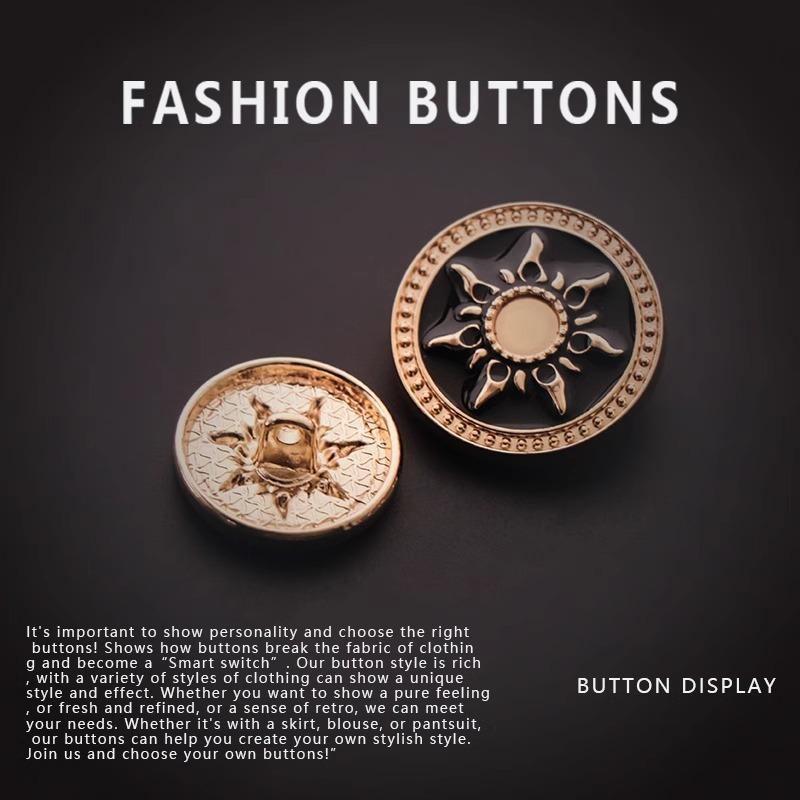 10 Stück Anzugknöpfe Hochwertig Exquisit Rund Retro Metall Anzug Mantel Pullover Jacke Kleidung Hochwertige Knöpfe