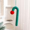 Knitted Hanging Candy Cane Ornaments Cartoon Christmas Walking Stick Candy  Holiday Festival Decor