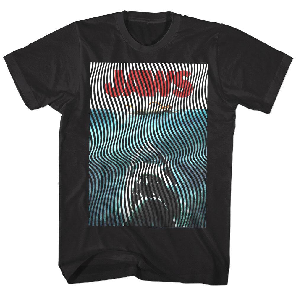 Jaws Shark Retro Lines Men T Shirt S