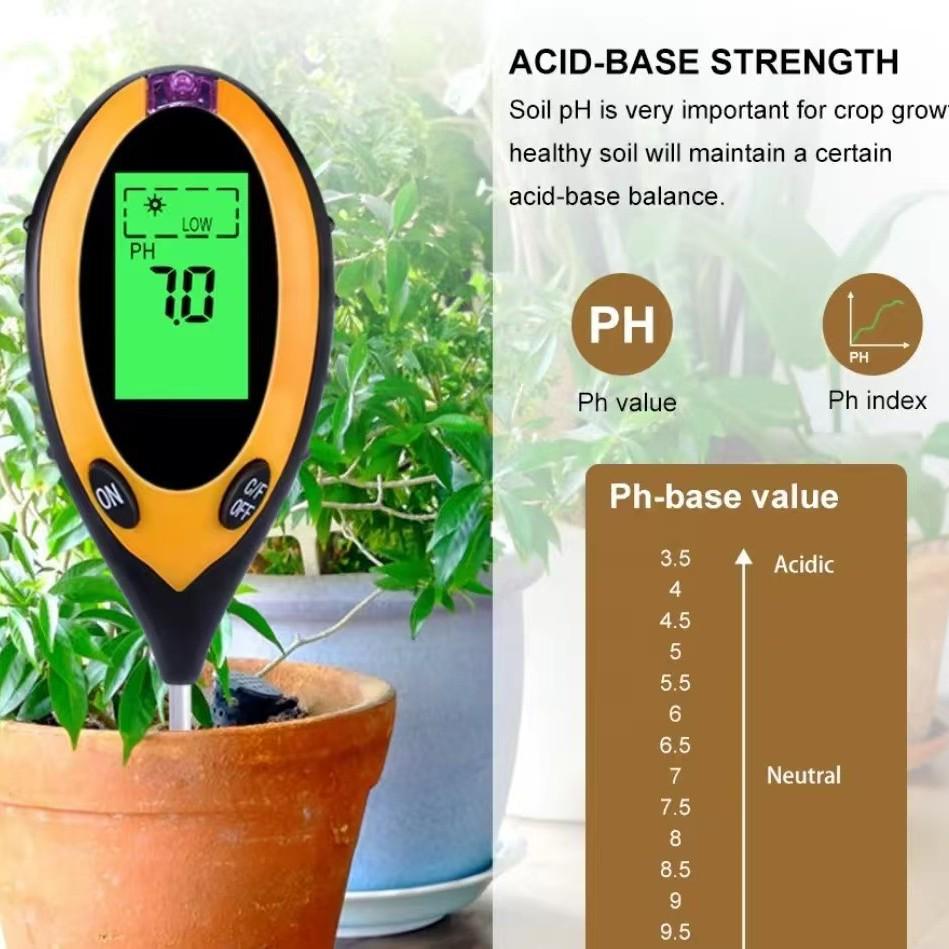 Soil Moisture, pH, and Light Sensor for Plants