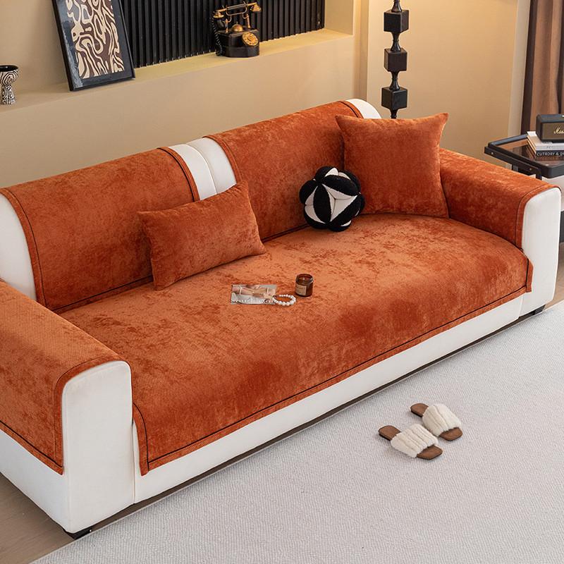Jednokolorowy Pokrowiec na Sofę Odporny na Ścieranie Antypoślizgowy Ochraniacz na Kanapę Domowy Antypoślizgowy Pogrubiony Pokrowce Mata na Mebel Wystrój Domu