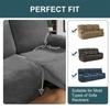 Ultimate Decor 8-Pieces Recliner Sofa Covers Velvet Stretch Reclining Couch Covers for 3 Cushion Reclining Sofa Slipcovers