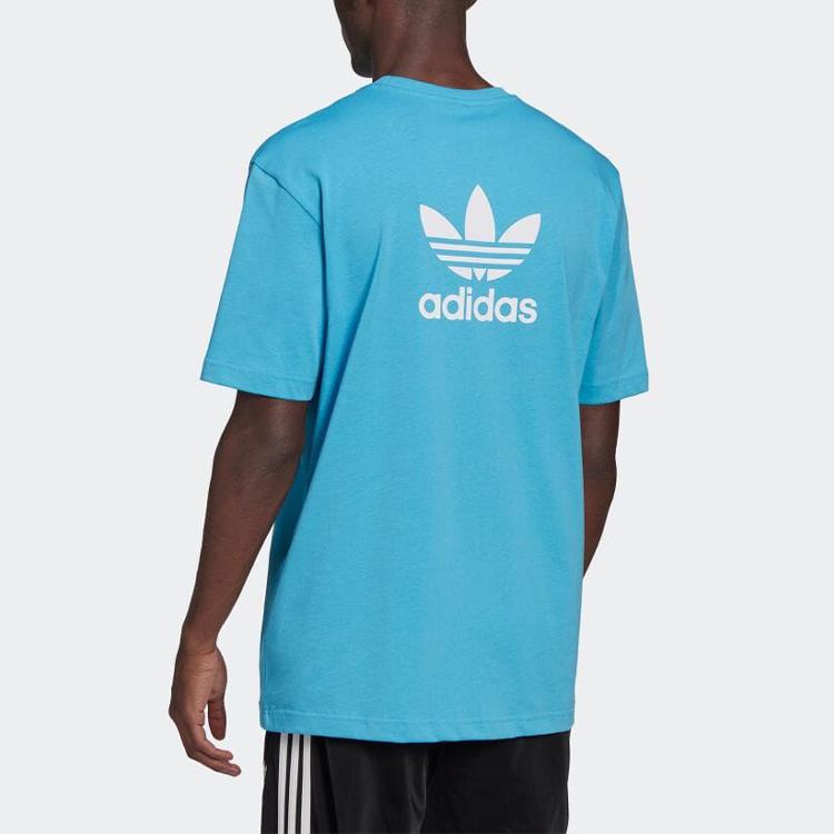 Adidas Originals Casual Short Sleeve T-Shirt Men Tops Blue HE9567