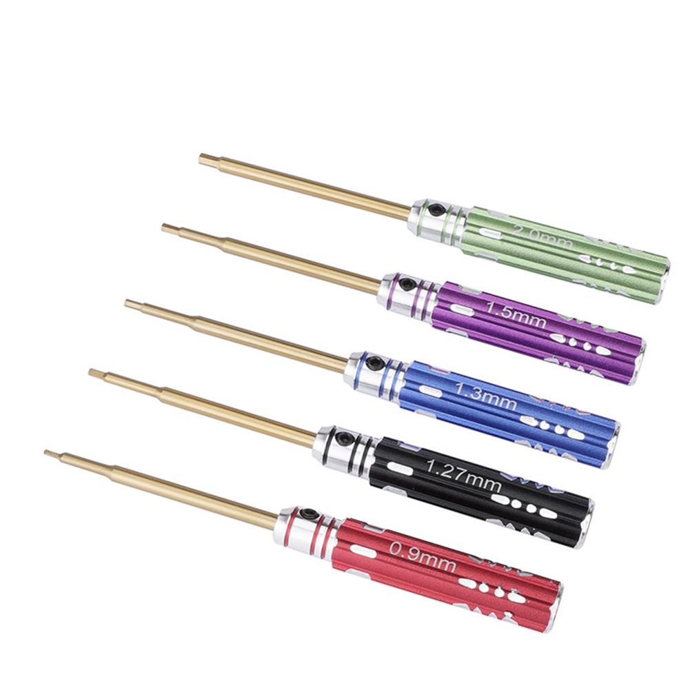 5pcs Mini 0.9/1.27/1.3/1.5/2.0mm Hex Screw Driver Set Screwdriver For Axial SCX24 1/24 RC Crawler Truck Boat/ Drone/Helicoptor