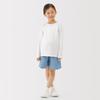 MUJI Cotton Jersey Knit Crew Neck Long Sleeve Solid Size 150 Kids' T-Shirt, Color, Unisex, Navy, (CB1PYA6S)