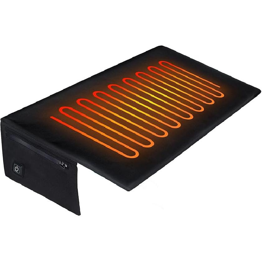 Heated Camping Chair Pad, Heated Seat Cushion, 17  Portable Heated Stadium Seats for Bleachers, Lightweight USB Stadium Seat Cushion Heating Seat Pad 19in