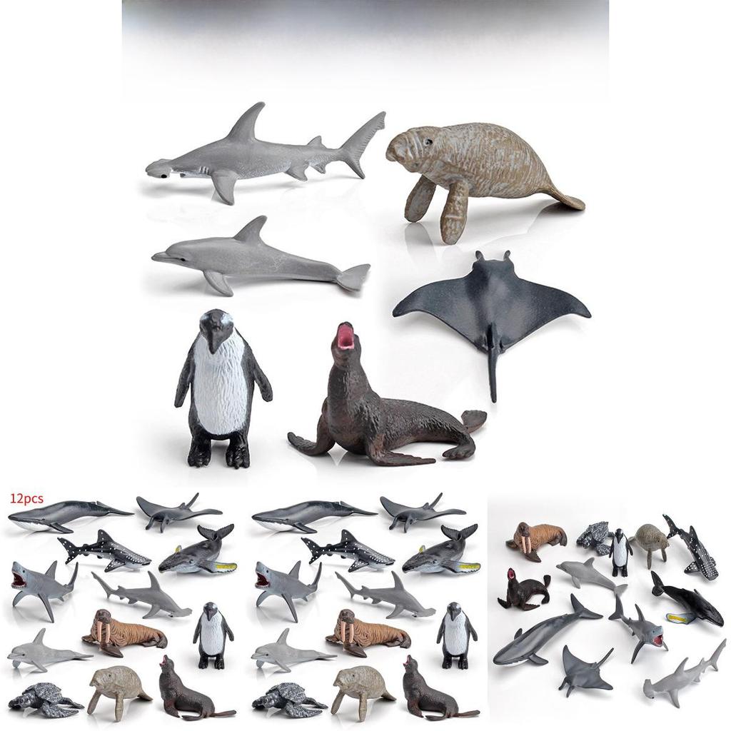 דמויות PVC של יצורי ים עם תצוגה סטטית לחובבי הים ועיצוב אקווריום