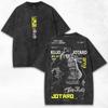 Anime JoJo's Bizarre Adventure Joutarou Kuujou Printed Tee Men Women Washed Cotton T-shirts Short Sleeve T Shirt Harajuku Tshirt