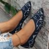 Summer European and American Flat Bottomed Pointed Toe Set, Shallow Mouth Mom Shoes, Knitted, Fashionable and Versatile