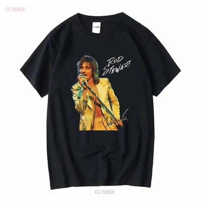 T-shirt Rod Stewart Live Noël Coton 1CM159 manches longues ou courtes vintage Lavé Respirant mode Élégant Unisexe
