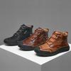 2025 popular men's casual shoes short boots independent station outdoor casual men's boots trend medium and high top men's shoes